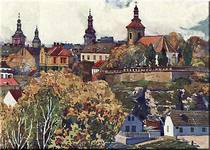 Obraz kostela sv. Havla od Jožy Nesázala ( před r. 1914)