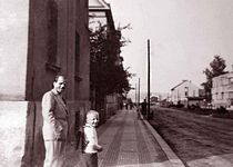 Habeš - roh Palackého a Bezručovy ulice a já v r. 1957