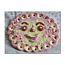 Sluníčko natřeno glazurami