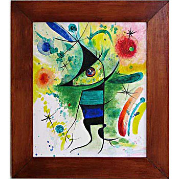 Zpívající ryba. Akryl na plátně, rok 2007, 20 x 30 cm