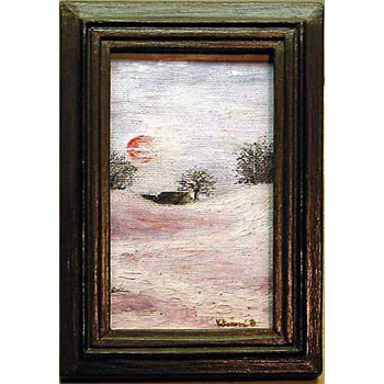 Zimní krajina - olej na plátně, r. 1988, 12 x 18 cm