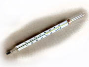 Rtuťový teploměr skleněný