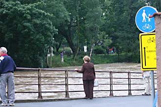 esk Budjovice pi povodni 2002