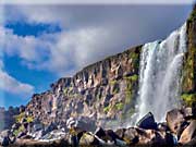 foto Jiří Junek - vodopád Öxarárfoss v NP Thingvellir, Island