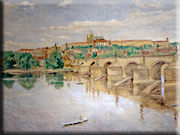 Karel Holan - Hradčany, 1950, olej plátno